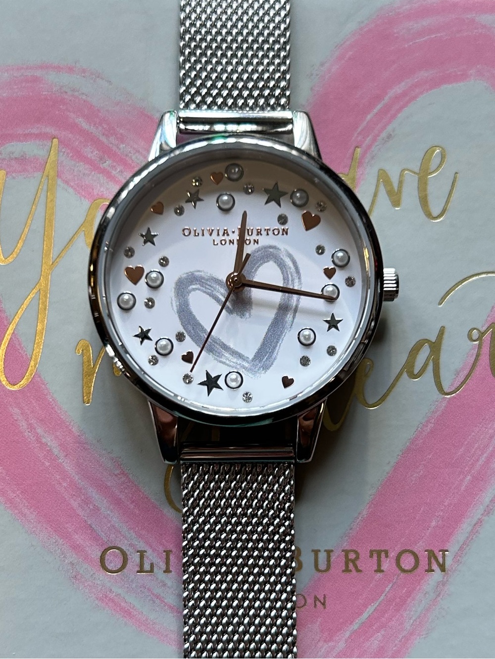 Olivia Burton You Have My Heart Watch With 30mm Face With Hearts, Stars …